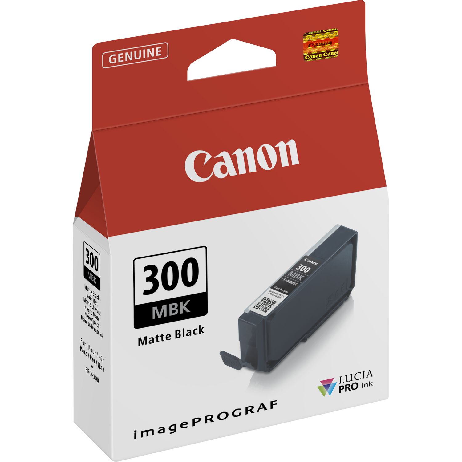 Canon PFI 300MBK Matte Black Ink Cartridge, 4192C001