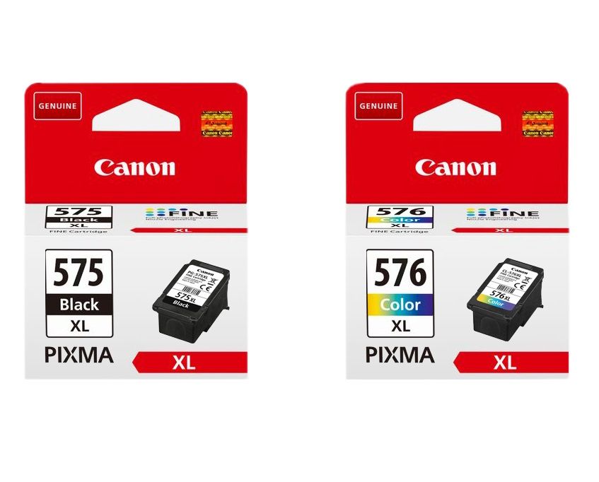 Canon PG575XL CL576XL High Capacity Black and Color Ink Cartridges