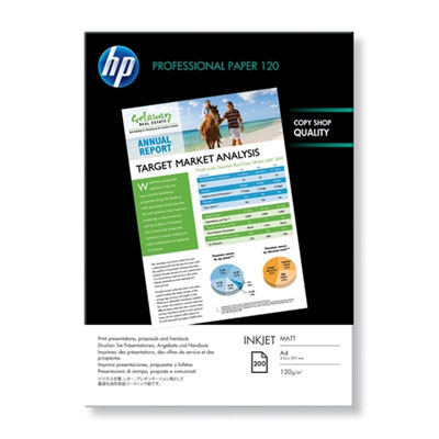 HP Professional Matt Inkjet Paper, 200 Sheets, A4 Size