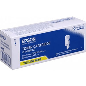 Epson Standard Yield C13S050669 Yellow Toner Cartridge, 700 Page Yield