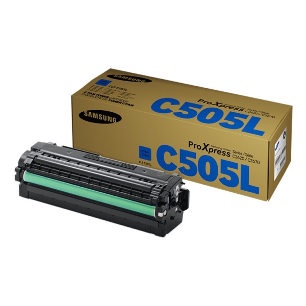 Cyan Samsung CLT-C505L Toner Cartridge (SU035A) Printer Cartridge