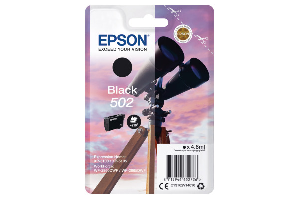 Epson 502 Black Ink Cartridge - T02V1 Binoculars Inkjet Printer Cartridge