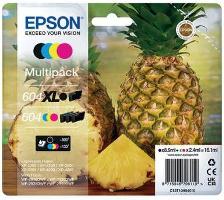 4 Color Epson 604XL Black, 604 CMY Ink Cartridge Multipack - T10H940 Pineapple