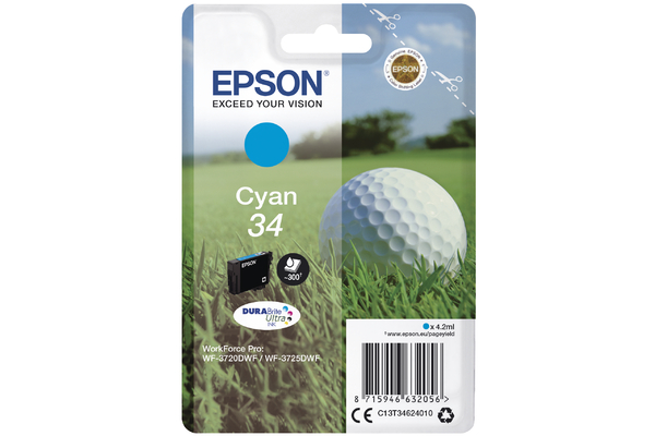 Cyan Epson 34 Ink Cartridge (T3462) Printer Cartridge