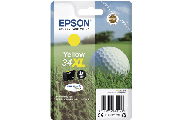 Yellow Epson 34XL Ink Cartridge (T3474) Printer Cartridge