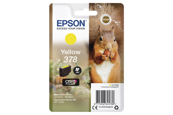 Yellow Epson 378 Ink Cartridge (T3784) Printer Cartridge