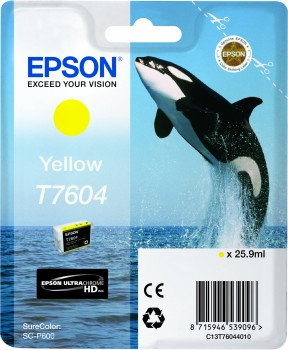 Yellow Epson T7604 Ink Cartridge (C13T76044010) Printer Cartridge