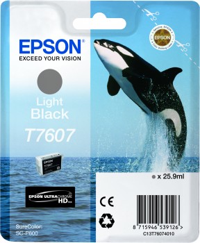 Light Black Epson T7607 Ink Cartridge (C13T76074010) Printer Cartridge