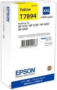 Yellow Epson T7894 XXL Ink Cartridge (C13T78944010) Printer Cartridge