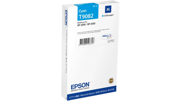 Cyan Epson T9082 Ink Cartridge (C13T908240) Printer Cartridge