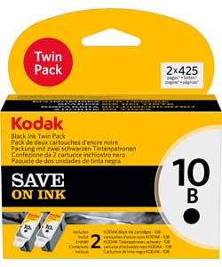 Kodak No 10 Pigment Twin Black Ink Cartridges - 3958006