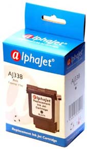 Alphajet Replacement Black Ink Cartridge (Alternative to HP No 338, C8765E)