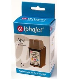 Alphajet Replacement Colour Ink Cartridge (Alternative to HP No 49, 51649A)