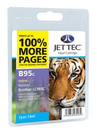 Jettec Cyan Ink Cartridge for LC985C, 13ml