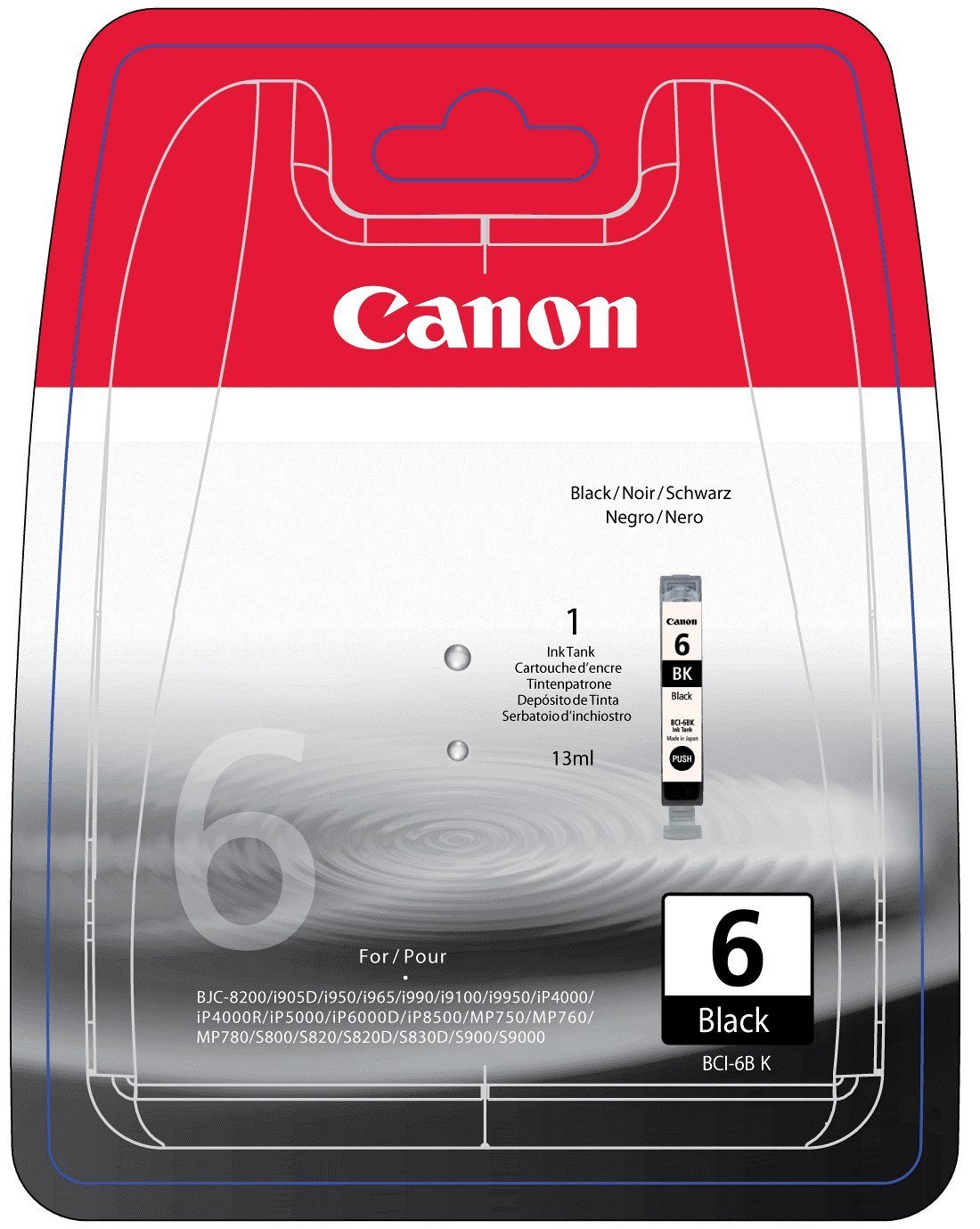 Canon BCI-6 Black Ink Cartridge BCI-6BK - 4705A002
