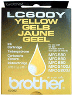 Brother LC-600Y Yellow Ink Cartridge (Clear Pack)