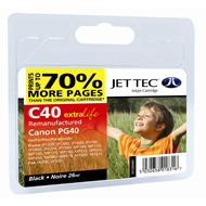 Replacement High Capacity Black Ink Cartridge ( PG-40 Black ) 26ml