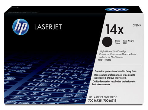 HP 14X High Capacity Black LaserJet Toner Cartridge - CF214X, 17.5K Page Yield