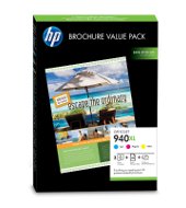 HP 940XL CMY Ink Cartridges Officejet Brochure Value Pack plus HP Glossy Photo Paper A4 Size, 100 Sheets