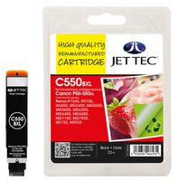 Jet Tec PGI-550XL Black Ink Cartridge, 22ml