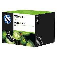 HP 940XL Ink Cartridge High Yield Black Twin Pack