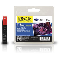 Jettec 18XL High Yield Black Ink Cartridge for Epson T1811 - 18ml