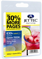 Jet Tec ( Made in the UK) Yellow Ink Cartridge for T033440, 20.5ml