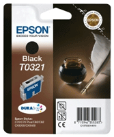 Epson T0321 DuraBrite Black Ink Cartridge (Blister Packaging)