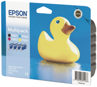 Epson T0556 Quad Pack (Black, Cyan, Magenta, Yellow) Ink Cartridges