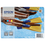 Epson T5844) Photo Ink Catridge and) Paper) Pack