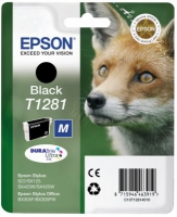 Epson T1281 DuraBrite Ultra Fox Standard Capacity Black Ink Cartridge