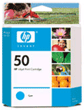 HP 50 Cyan Color Ink Cartridge