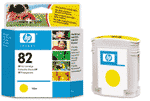 HP 82 Yellow Color Ink Cartridge