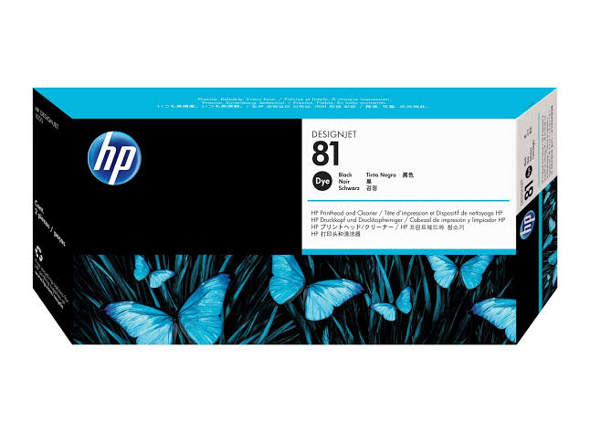 HP 81 Black Dye DesignJet Printhead / Printhead Cleaner C4950A
