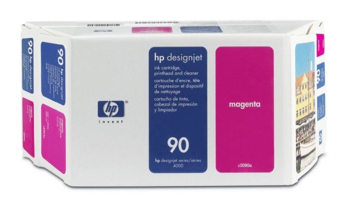 HP 90 Magenta DesignJet Value Pack ( Ink Cartridge, Printhead & Printhead Cleaner) C5080A

