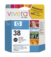 HP 38 Vivera Photo Black Pigment Ink Cartridge - C9413A