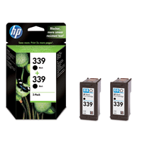 HP 339 High Capacity Twin Pack Vivera Black Ink Cartridges - C9504E