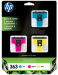 HP 363 Multipack Vivera Ink Cartridges Cyan, Magenta, Yellow