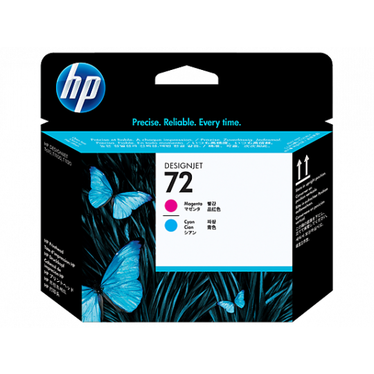 HP 72 Magenta and Cyan Printhead