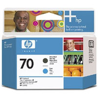 HP 70 Black and Cyan Printhead