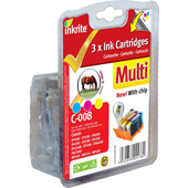 Inkrite Premium Quality CLI-8 Cyan, Magenta, Yellow Ink Cartridges