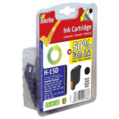 Inkrite Premium Black Ink Cartridge (Alternative to HP No 15, C6615D)