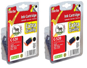 Inkrite Premium PGI 520BK Twin Pack Black Ink Cartridges ( 520-TWIN Black )