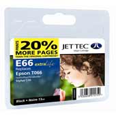 Jet Tec ( Made in the UK) E66 Compatible Black Ink Cartridge for T066140, 13ml