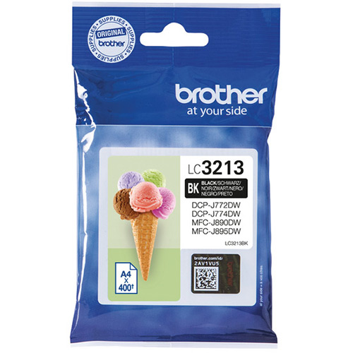 Brother LC3213BK High Capacity Black Ink Cartridge - LC-3213BK Inkjet Printer Cartridge