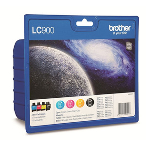 Brother LC-900 Quad Pack Black, Cyan, Magenta, Yellow Ink Cartridges