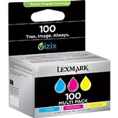 Lexmark Standard Capacity 100 CMY Multipack Return Program Ink Cartridges C/M/Y - 014N0849E