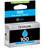 Lexmark 100 Standard Capacity Cyan Return Program Ink Cartridge - 014N0900E