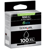 Lexmark 100XL High Capacity Black Return Program Ink Cartridge - 014N1068E