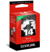 Lexmark 14 Return Program Black Ink Cartridge - 18C2090E